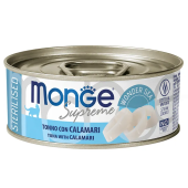 Monge Supreme конс 80г для стерил кошек из тунца с кальмаром
