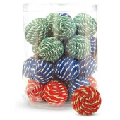 Игрушка для кошек Шарик пёстрый, d55мм (туба 30шт.)