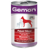 Gemon Dog Maxi 1250 гр конс для собак кр пор кусочки говядины с рисом 