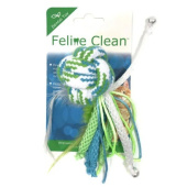 Feline Clean игрушка для кошек Dental Мячик из каната, ленты и перья (29004)