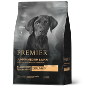 Premier Dog 1кг Turkey JUNIOR MediumMaxi (Свежее мясо индейки для юниоров средних и крупных пород)													