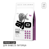 КОРМ AJO 1,5кг для ПРИВЕРЕДЛИВЫХ КОШЕК И КОТЯТ 