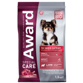 AWARD 1,5 SPECIAL CARE Toy Breed Support для взрослых собак мелких и миниатюрных пород со свежим мясом ягненка 1,5кг (35011, 01.01.0001 0:00:00)