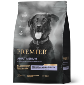 Premier Dog 3кг SalmonTurkey ADULT Medium (Свежее филе лосося с индейкой для собак средних пород) 											