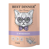 Паучи Best Dinner Мясные деликатесы  /Суфле С Ягненком/ для взрослых кошек и котят с 6 месяцев- 0,085 кг (ВНМД)