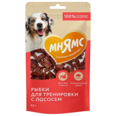 Лакомство Мнямс На каждый день для собак Тренировочные Рыбки из лосося 90г (35051)
