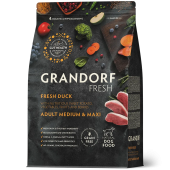 GRANDORF Fresh Dog Adult MEDMAXI DuckSweet Potato 1 кг (Свежее мясо утки с бататом для собак средних и крупных пород) 