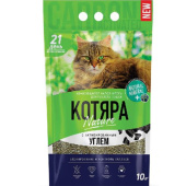 Наполнитель 10 л КОТЯРА комкующ с аквивир углем