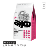 КОРМ AJO 10кг (цена за 1кг)для кошек ЗДОРОВАЯ КОЖА И КРАСИВАЯ ШЕРСТЬ																								
