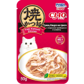 INABA Влаж корм д/кошек Yaki Katsuo Dinner Тунец Кацуо на гриле с морс. гребеш,ширасу пауч 50г Инаба