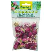 Лакомство Bambini Pets высушенные цветы клевера для грызунов и кроликов, 10 г. (35011)