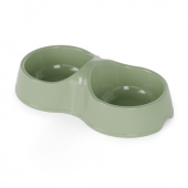 Миска М9049 для кошек Юта 0,2л двойная ALTA (оливковый)