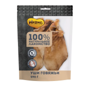 Мнямс лакомство для собак Уши говяжьи 1 шт (в уп 590г)