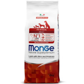 Monge Dog 12кг (цена за 1 кг) Monoprotein для собак всех пор ягненок с рис и картоф