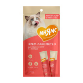 Мнямс Крем-лак для кошек с тунцом Кацуо и креветками 15 г х 4 шт. (34002)