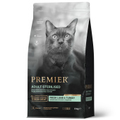Premier Cat 2 кг LambTurkey STERILISED (Свежее мясо ягненка с индейкой для кошек)															