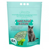 Наполнитель 6 л Чистый котик комкующ. Зеленый чай