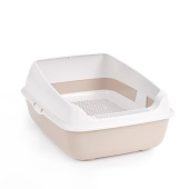 Туалет (с высокими бортами и сеткой) (бежевый)