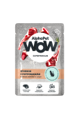 AlphaPet WOW 85г.пауч д\кошек ягненок с потрашками ломтиками в соусе