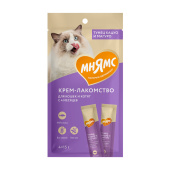 Мнямс Крем-лак  д/кошек с тунцом Кацуо и Магуро 15 г х 4 шт. 
