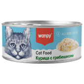 Wanpy Cat Консервы для кошек Курица с гребешком 95 г (33005)