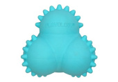 Playology дентальный хрустящий жевательный тройной мяч для щенков SQUEAKY BOUNCE BALL с ароматом арахиса, голубой (32001)