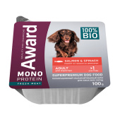 AWARD конс 100гр Monoprotein для вз соб паштет из лосося со шпинатом 