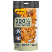 Мнямс лакомство для собак Уши кроличьи 65г (30009)