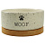 Миска Mr.Kranch Bamboo WOOF керамическая белая на бамбуковой подставке 470 мл (34004)