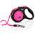 flexi рулетка Neon New M (до 25 кг) лента 5 м, светоотражающая,розовый неон (32005)
