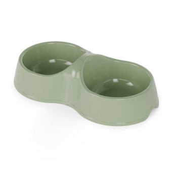 Миска М9049 для кошек Юта 0,2л двойная ALTA (оливковый)