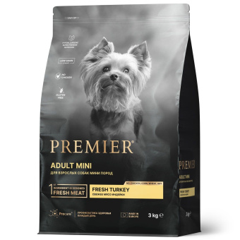 Premier dog 3 кг turkey adult mini 