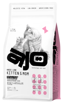 КОРМ AJO 1,5кг ДЛЯ КОТЯТ, БЕРЕМЕННЫХ И КОРМЯЩИХ КОШЕК 