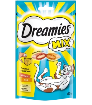 Dreamies Микс лакм лосось сыр 60г