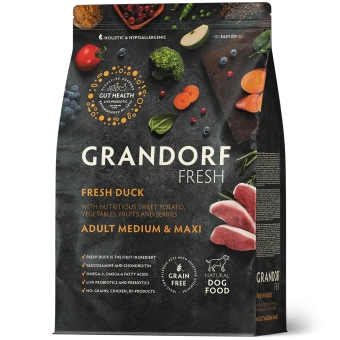 GRANDORF Fresh Dog Adult MEDMAXI DuckSweet Potato 1 кг (Свежее мясо утки с бататом для собак средних и крупных пород) 