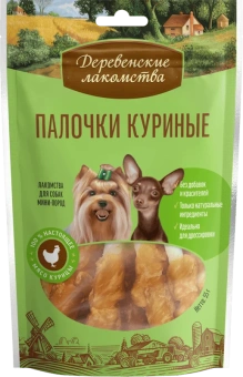 Дерев лак ПАЛОЧКИ КУРИНЫЕ д/собак мини-пород, 60г