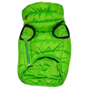 Пуховик (осень, зима, весна), цвет зеленый, 2L (обх.шеи 42см, обх.гр. 68см, дл.сп. 41см)			