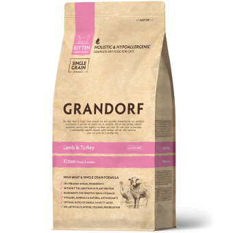 GRANDORF CAT 1кг для КОТЯТ Ягненок с индейкой 