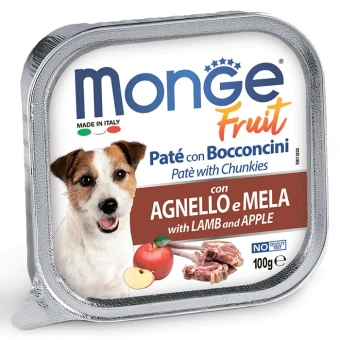 Monge Dog Fruit консервы для собак ягненок с яблоком 100г (30422)