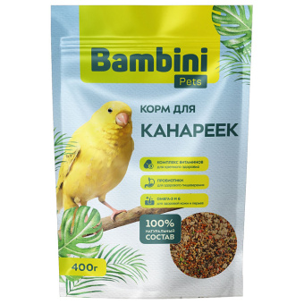 Корм Bambini Pets для канареек, 400 г (34005)