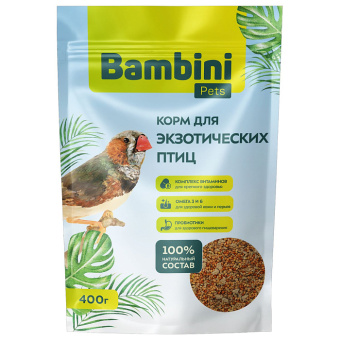 Корм Bambini Pets для экзотических птиц, 400 г (34006)