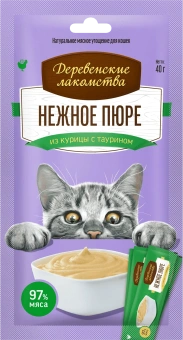 Дерев Лак для кош нежное пюре из курицы 4х10г цена за 1 шт