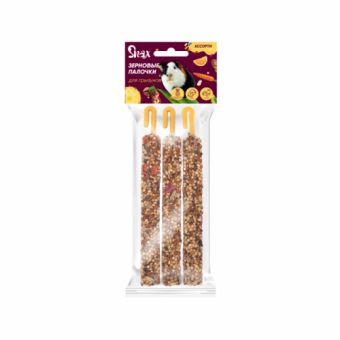 Зерновые палочки д/грызунов Snax ассорти (овощи, тропич.фрукты, орех) 3 шт (75г)