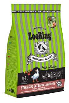 Zooring Sterilized CAT DUCKLingonberry 0,4 кг