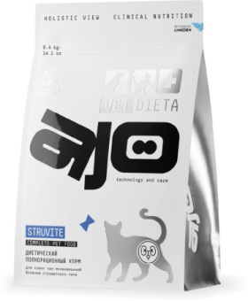 КОРМ AJO VET ДЛЯ КОШЕК ПРИ МОЧЕКАМЕННОЙ БОЛЕЗНИ СТРУВИТНОГО ТИПА 24*1 400г