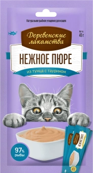 Дерев Лак для кош нежное пюре из тунца 4х10г цена за 1 шт