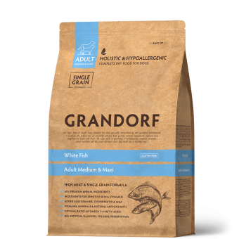 GRANDORF DOG 1кг White Fish Med/Maxi  белая рыба для соб сред и круп пор 