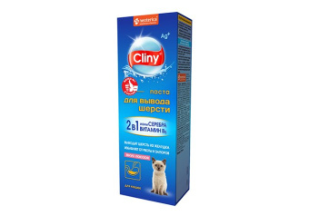 Cliny: паста для вывода шерсти, 75мл со вкусом лосося