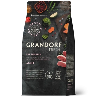 Grandorf fresh cat dult свежее мясо утки с бататом для кошек 2 кг