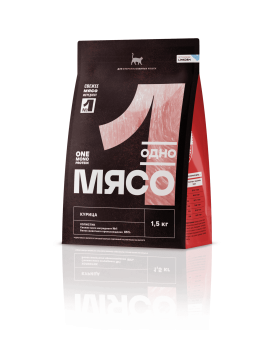 КОРМ ОДНО МЯСО ДЛЯ СТЕРИЛИЗОВАННЫХ КОШЕК КУРИЦА 6*1 1.5кг